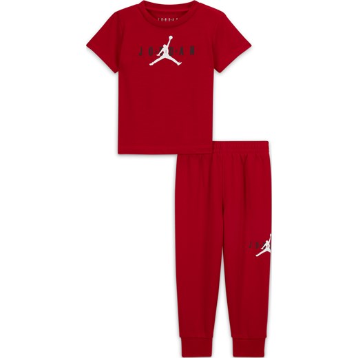 Przyjazny środowisku zestaw ze spodniami dla niemowląt (12–24 M) Jumpman Jordan - Czerwony ze sklepu Nike poland w kategorii Komplety niemowlęce - zdjęcie 169755250