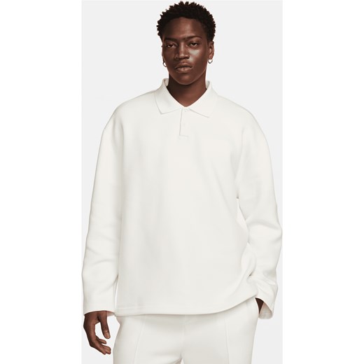 Męska koszulka polo Nike Tech Fleece Reimagined - Biel ze sklepu Nike poland w kategorii T-shirty męskie - zdjęcie 169755293