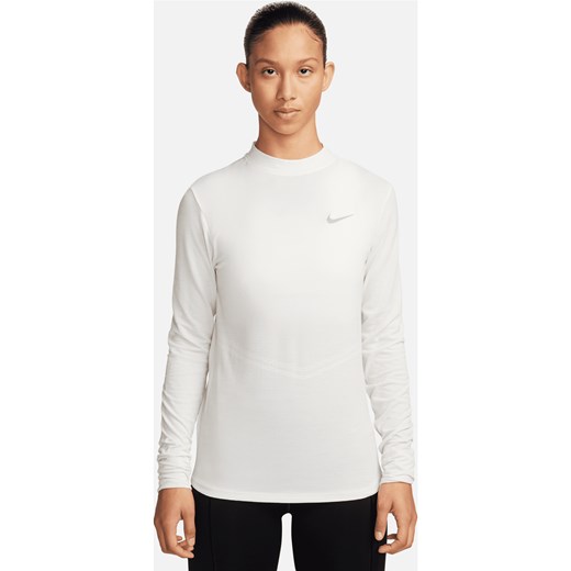Damska koszulka z długim rękawem i półgolfem do biegania Dri-FIT Nike Swift - Biel ze sklepu Nike poland w kategorii Bluzki damskie - zdjęcie 169755341