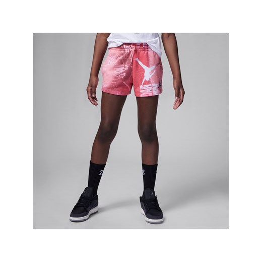 Spodenki dla dużych dzieci (dziewcząt) Jordan Essentials New Wave Printed Shorts - Różowy ze sklepu Nike poland w kategorii Spodenki dziewczęce - zdjęcie 169755453