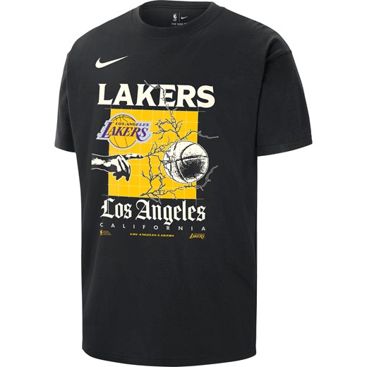 T-shirt męski Nike NBA Max90 Los Angeles Lakers Courtside - Czerń ze sklepu Nike poland w kategorii T-shirty męskie - zdjęcie 169755480