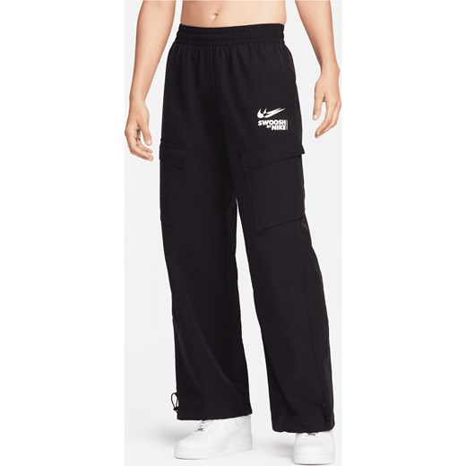 Damskie bojówki z tkaniny Nike Sportswear - Czerń ze sklepu Nike poland w kategorii Spodnie damskie - zdjęcie 169755640