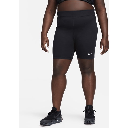 Damskie kolarki z wysokim stanem 20 cm Nike Sportswear Classic (duże rozmiary) - Czerń ze sklepu Nike poland w kategorii Szorty - zdjęcie 169755690