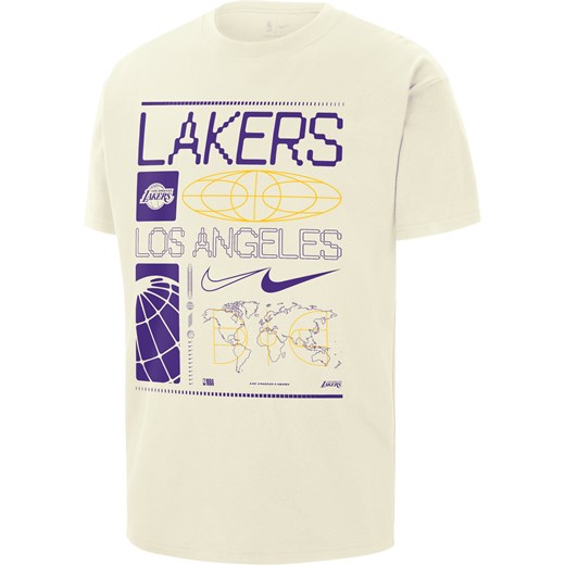 T-shirt męski Nike NBA Max90 Los Angeles Lakers - Biel ze sklepu Nike poland w kategorii T-shirty męskie - zdjęcie 169756072