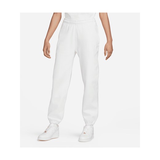 Damskie spodnie z dzianiny Nike Solo Swoosh - Biel ze sklepu Nike poland w kategorii Spodnie damskie - zdjęcie 169756234