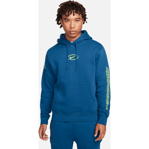 Męska bluza z kapturem Nike Sportswear - Niebieski ze sklepu Nike poland w kategorii Bluzy męskie - zdjęcie 169756343