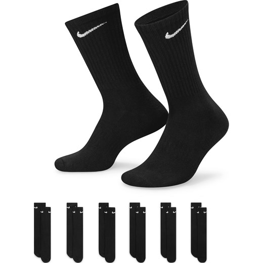 Klasyczne skarpety treningowe Nike Everyday Cushioned (6 par) - Czerń ze sklepu Nike poland w kategorii Skarpetki męskie - zdjęcie 169756490