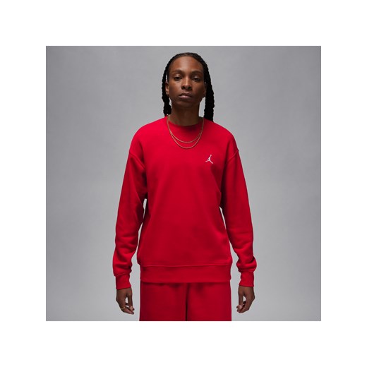 Męska bluza dresowa z półokrągłym dekoltem Jordan Brooklyn Fleece - Czerwony ze sklepu Nike poland w kategorii Bluzy męskie - zdjęcie 169756542