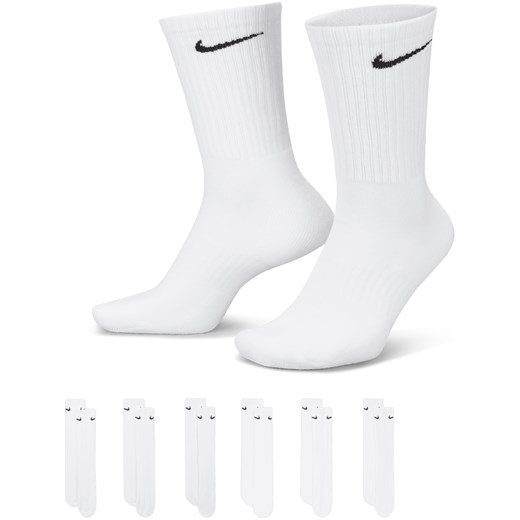 Klasyczne skarpety treningowe Nike Everyday Cushioned (6 par) - Biel ze sklepu Nike poland w kategorii Skarpetki męskie - zdjęcie 169756544