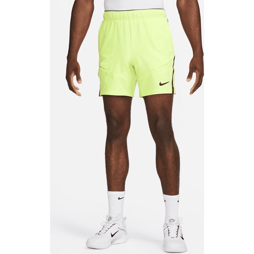 Męskie spodenki tenisowe Dri-FIT 18 cm NikeCourt Advantage - Żółty ze sklepu Nike poland w kategorii Spodenki męskie - zdjęcie 169756553