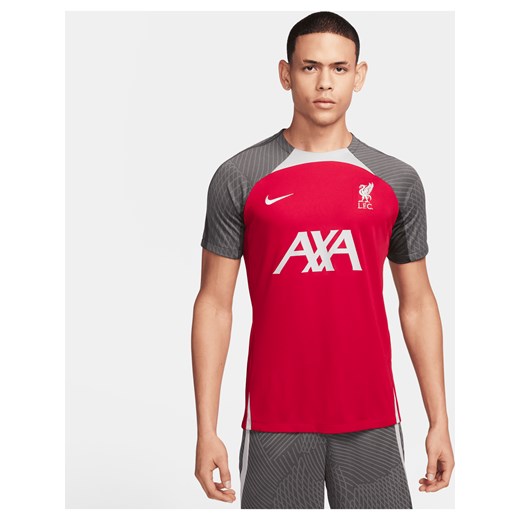 Męska dzianinowa koszulka piłkarska Nike Dri-FIT Liverpool F.C. Strike - Czerwony ze sklepu Nike poland w kategorii T-shirty męskie - zdjęcie 169756654