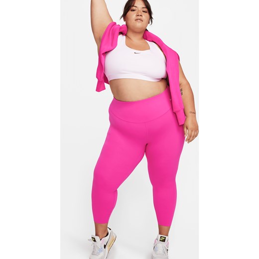Damskie legginsy 7/8 z wysokim stanem zapewniające delikatne wsparcie Nike Zenvy (duże rozmiary) - Różowy ze sklepu Nike poland w kategorii Spodnie damskie - zdjęcie 169756673