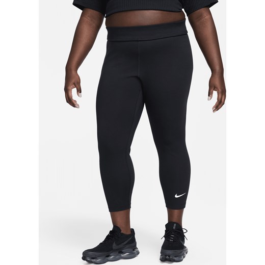 Damskie legginsy 7/8 z wysokim stanem Nike Sportswear Classic (duże rozmiary) - Czerń ze sklepu Nike poland w kategorii Spodnie damskie - zdjęcie 169756692