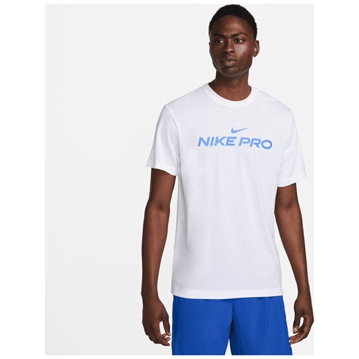 Męski T-shirt do fitnessu Nike Dri-FIT - Biel ze sklepu Nike poland w kategorii T-shirty męskie - zdjęcie 169756740