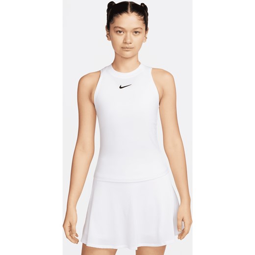 Damska koszulka tenisowa bez rękawów Dri-FIT NikeCourt Advantage - Biel Nike XS (EU 32-34) Nike poland
