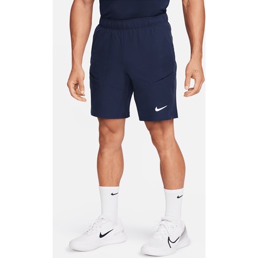Męskie spodenki tenisowe 23 cm NikeCourt Advantage - Niebieski ze sklepu Nike poland w kategorii Spodenki męskie - zdjęcie 169756774