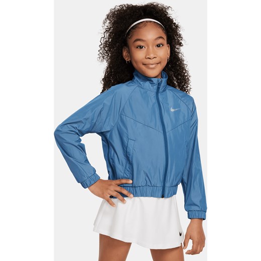 Luźna kurtka dla dużych dzieci (dziewcząt) Nike Sportswear Windrunner - Niebieski ze sklepu Nike poland w kategorii Kurtki dziewczęce - zdjęcie 169756834