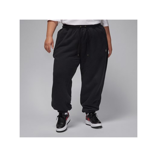 Damskie spodnie z dzianiny Jordan Flight (duże rozmiary) - Czerń ze sklepu Nike poland w kategorii Spodnie damskie - zdjęcie 169756874