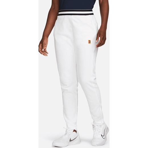 Damskie spodnie z dzianiny dresowej do tenisa NikeCourt Dri-FIT Heritage - Biel Nike S (EU 36-38) Nike poland