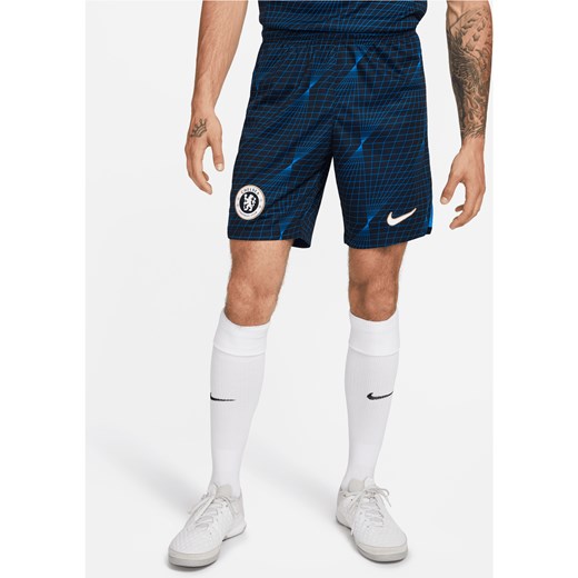 Męskie spodenki piłkarskie Nike Dri-FIT Chelsea F.C. 2023/24 Stadium (wersja wyjazdowa) - Niebieski ze sklepu Nike poland w kategorii Spodenki męskie - zdjęcie 169757120