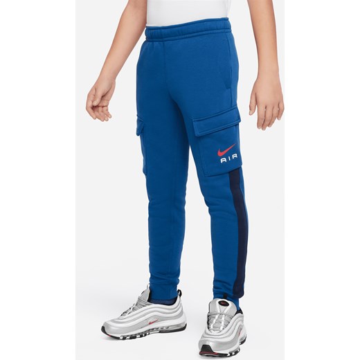 Bojówki z dzianiny dla dużych dzieci Nike Air - Niebieski ze sklepu Nike poland w kategorii Spodnie chłopięce - zdjęcie 169757220