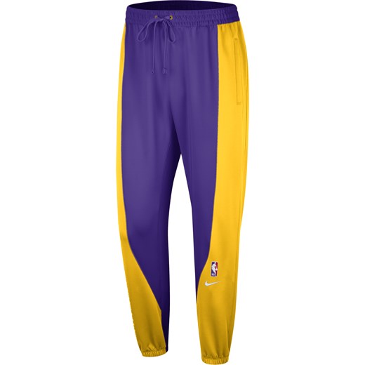Spodnie męskie Los Angeles Lakers Showtime Nike Dri-FIT NBA - Żółty ze sklepu Nike poland w kategorii Spodnie męskie - zdjęcie 169757354