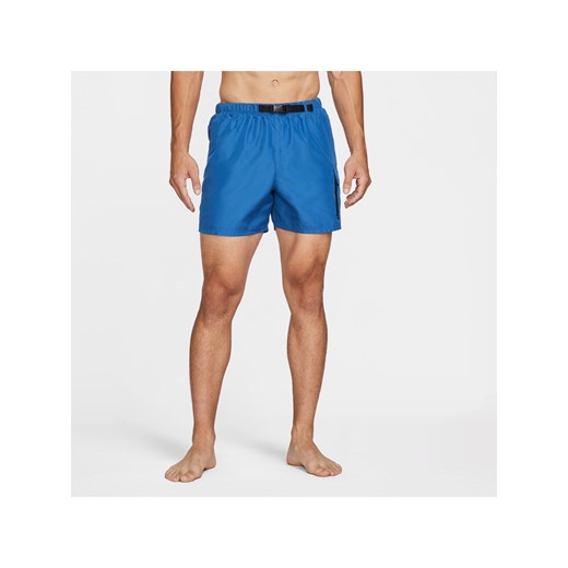 Łatwe do spakowania męskie spodenki kąpielowe z paskiem 12,5 cm Nike - Niebieski ze sklepu Nike poland w kategorii Kąpielówki - zdjęcie 169757363