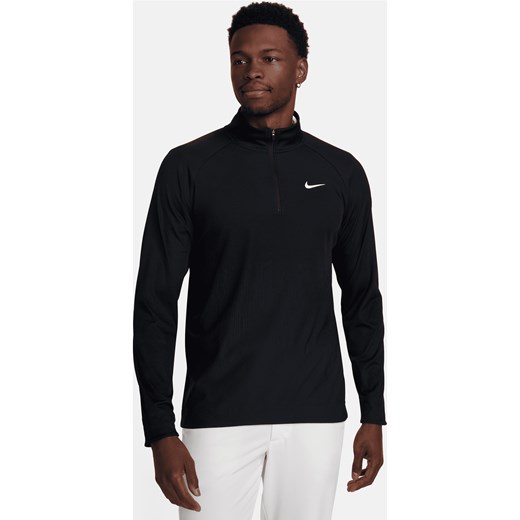 Męska koszulka do golfa z zamkiem 1/2 Dri-FIT ADV Nike Tour - Czerń ze sklepu Nike poland w kategorii T-shirty męskie - zdjęcie 169757433