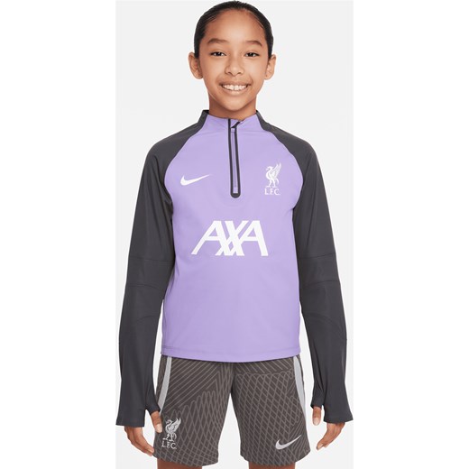 Treningowa koszulka piłkarska dla dużych dzieci Nike Storm-FIT Liverpool F.C. Strike Elite Winter Warrior - Fiolet ze sklepu Nike poland w kategorii Bluzki dziewczęce - zdjęcie 169757503