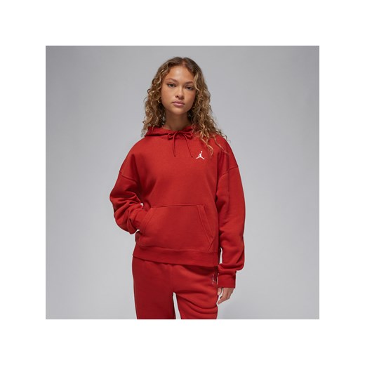 Damska bluza z kapturem Jordan Brooklyn Fleece - Czerwony ze sklepu Nike poland w kategorii Bluzy damskie - zdjęcie 169757814