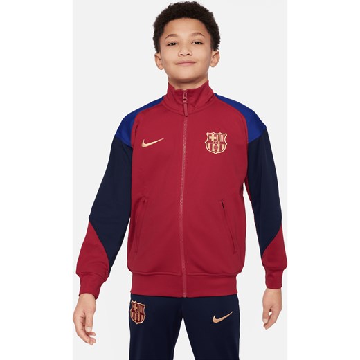 Dzianinowa kurtka piłkarska dla dużych dzieci Nike Dri-FIT FC Barcelona Academy Pro (wersja trzecia) - Czerwony ze sklepu Nike poland w kategorii Kurtki chłopięce - zdjęcie 169757893