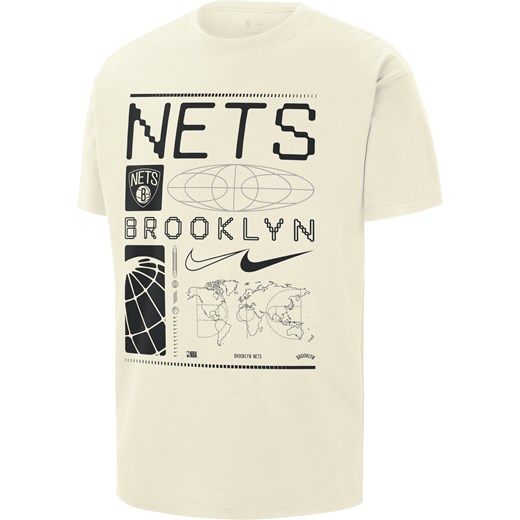 T-shirt męski Nike NBA Max90 Brooklyn Nets - Biel ze sklepu Nike poland w kategorii T-shirty męskie - zdjęcie 169757951