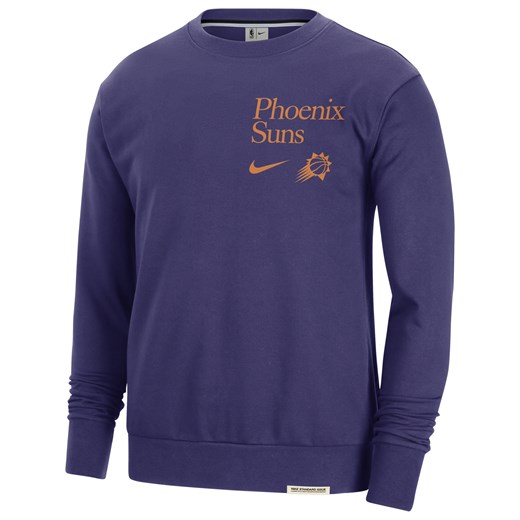 Męska bluza dresowa z półokrągłym dekoltem Nike Dri-FIT NBA Phoenix Suns Standard Issue - Fiolet ze sklepu Nike poland w kategorii Bluzy męskie - zdjęcie 169758101