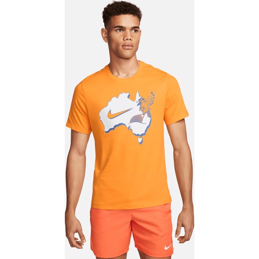 Męski T-shirt do tenisa NikeCourt - Żółty Nike L Nike poland