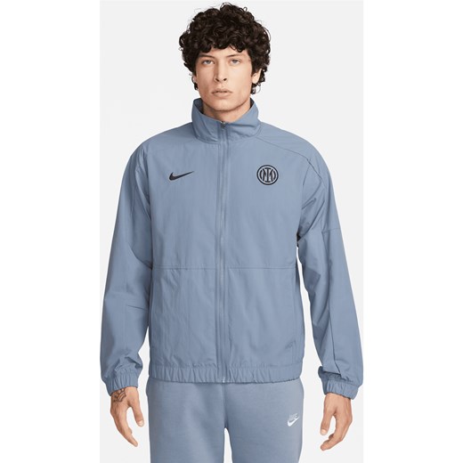 Męska kurtka piłkarska z tkaniny Nike Inter Mediolan Revival (wersja trzecia) - Niebieski ze sklepu Nike poland w kategorii Kurtki męskie - zdjęcie 169758611