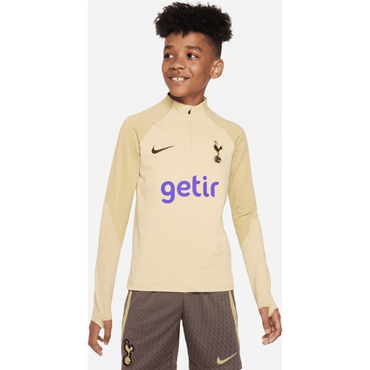 Treningowa koszulka piłkarska z dzianiny dla dużych dzieci Nike Dri-FIT Tottenham Hotspur Strike (wersja trzecia) - Brązowy ze sklepu Nike poland w kategorii T-shirty chłopięce - zdjęcie 169758660