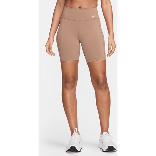 Damskie kolarki menstruacyjne ze średnim stanem 18 cm Nike One Leak Protection - Brązowy ze sklepu Nike poland w kategorii Szorty - zdjęcie 169758663