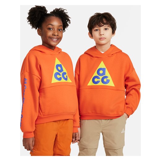 Bluza z kapturem dla dużych dzieci Nike ACG Icon Fleece - Pomarańczowy ze sklepu Nike poland w kategorii Bluzy chłopięce - zdjęcie 169758670