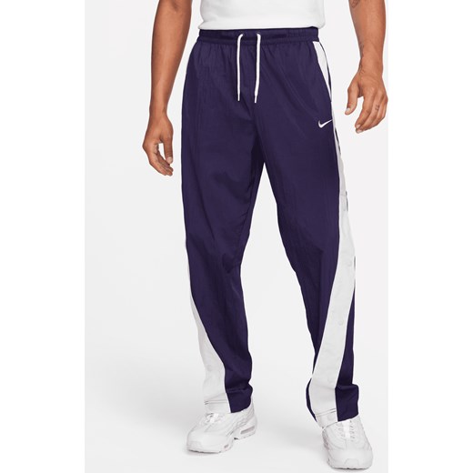 Męskie spodnie do koszykówki z tkaniny Nike - Fiolet ze sklepu Nike poland w kategorii Spodnie męskie - zdjęcie 169758894