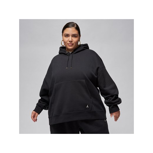 Damska bluza z kapturem Jordan Flight Fleece (duże rozmiary) - Czerń ze sklepu Nike poland w kategorii Bluzy damskie - zdjęcie 169758964