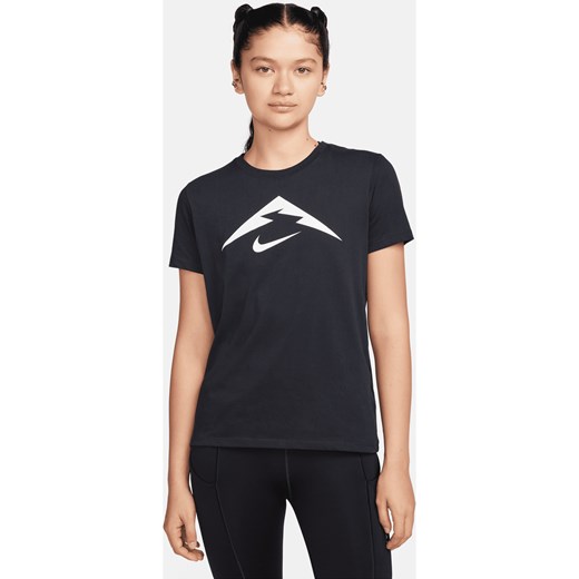 T-shirt damski Dri-FIT Nike Trail - Czerń ze sklepu Nike poland w kategorii Bluzki damskie - zdjęcie 169759142