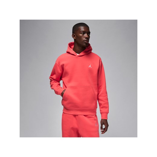 Męska bluza z kapturem i nadrukiem Jordan Brooklyn Fleece - Czerwony ze sklepu Nike poland w kategorii Bluzy męskie - zdjęcie 169759170