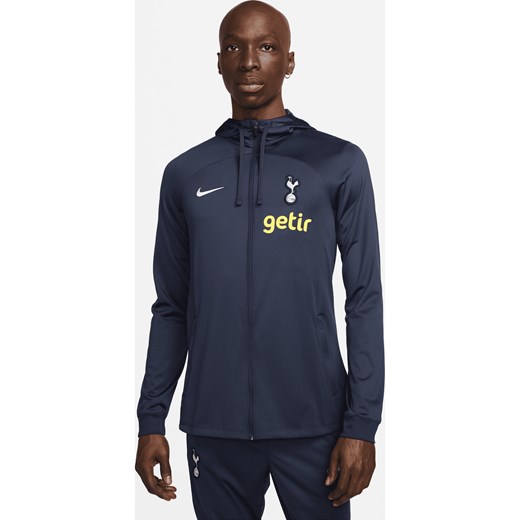 Męska dresowa bluza piłkarska z kapturem Nike Dri-FIT Tottenham Hotspur Strike - Niebieski ze sklepu Nike poland w kategorii Bluzy męskie - zdjęcie 169759191