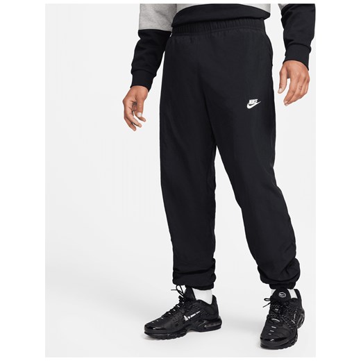 Spodnie męskie czarne Nike z tkaniny 