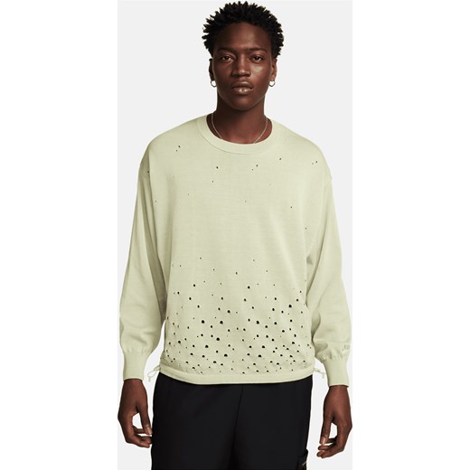 Męski sweter z długim rękawem Nike Sportswear Tech Pack - Zieleń ze sklepu Nike poland w kategorii Swetry męskie - zdjęcie 169759301