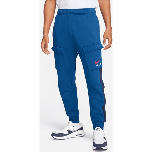Męskie bojówki z dzianiny Nike Air - Niebieski ze sklepu Nike poland w kategorii Spodnie męskie - zdjęcie 169759324