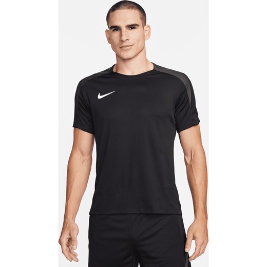 Męska koszulka piłkarska z krótkim rękawem Dri-FIT Nike Strike - Czerń ze sklepu Nike poland w kategorii T-shirty męskie - zdjęcie 169759331