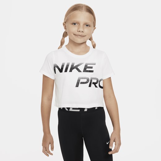 Bluzka dziewczęca biała Nike z jerseyu 