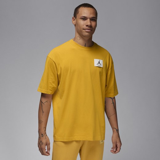 T-shirt męski Jordan żółty na wiosnę 