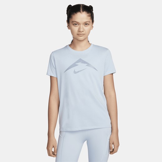 Bluzka damska Nike z okrągłym dekoltem niebieska 